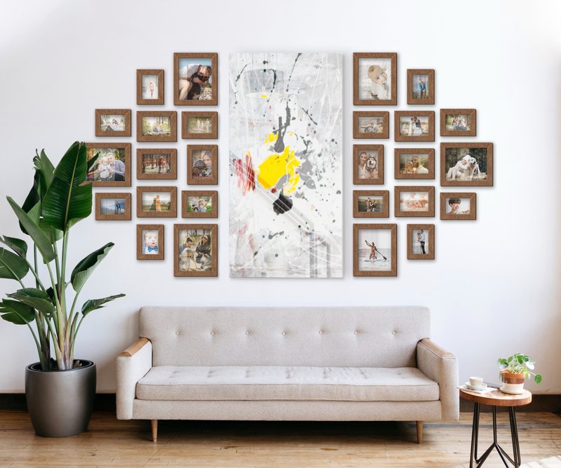 定制化分离相框拼贴木墙套装多个相框 - 画框/相框 - 木头 咖啡色