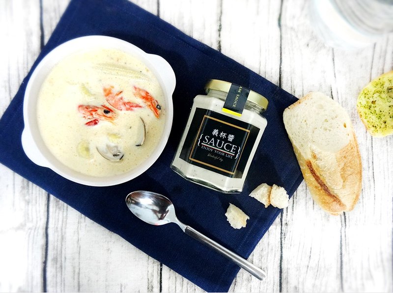 义杯酱- 手作白酱 义式调味酱 浓汤酱 万用料理酱 - 酱料/调味料 - 新鲜食材 白色