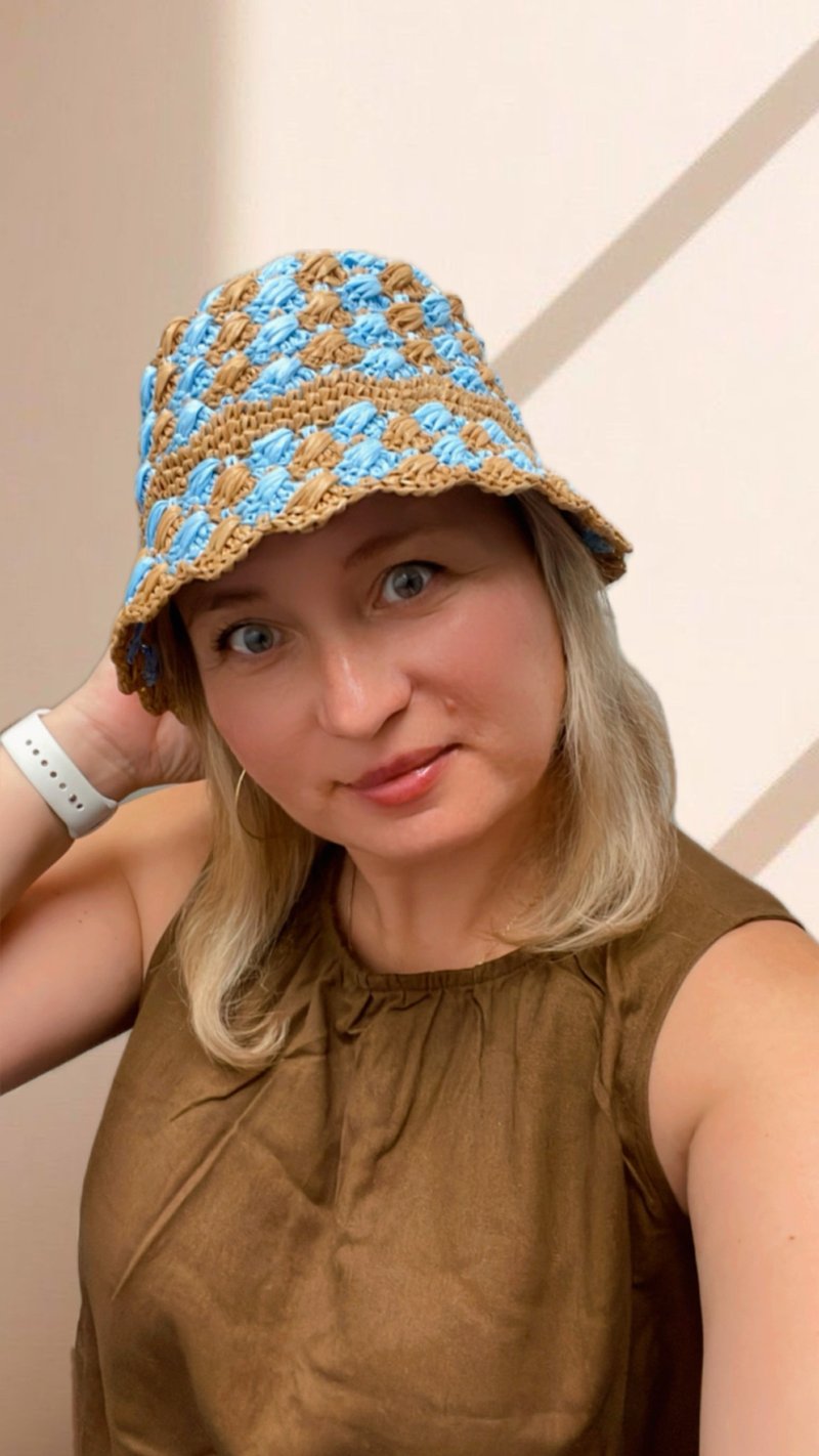 渔夫帽, 钩针帽, 夏季渔夫帽, 遮阳帽 - 帽子 - 其他材质 多色