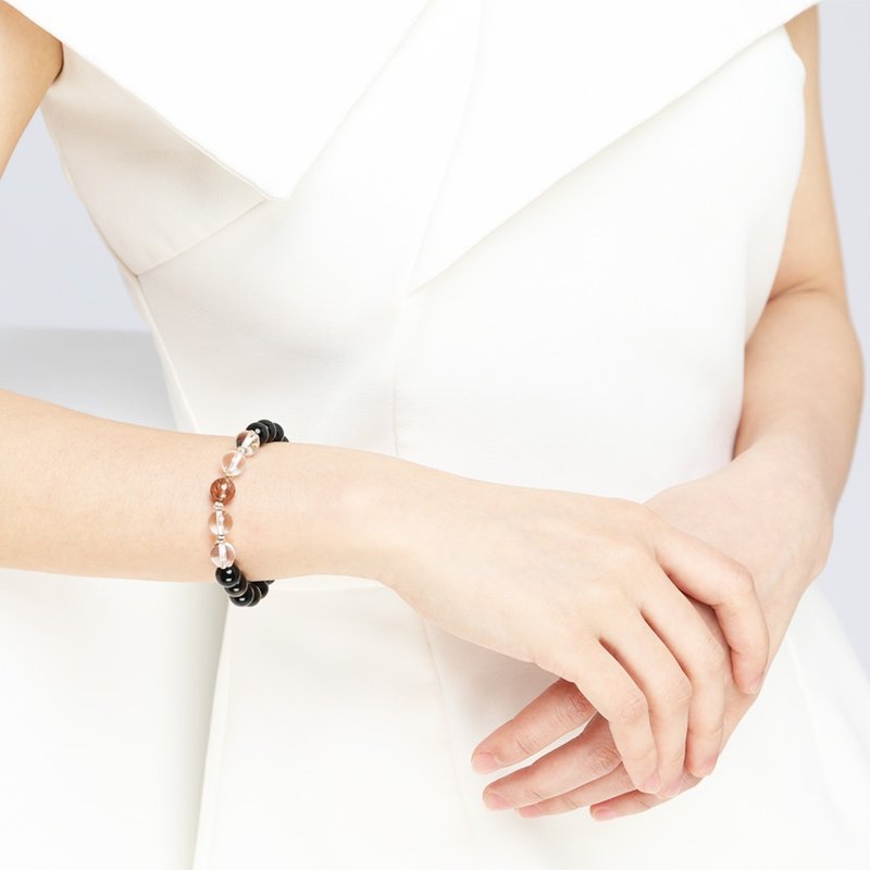 生日礼物 |招财 辟小人 7A金曜石铜发晶手链 |GIA天然水晶 手工串 - 手链/手环 - 宝石 