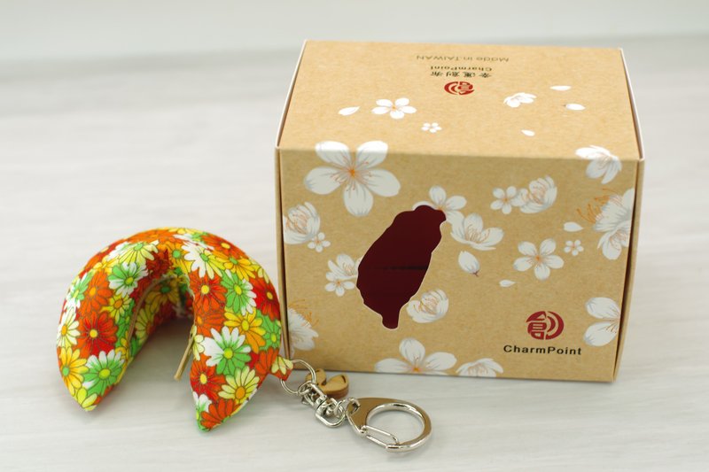 【幸运签饼-传统小花】直径6.5厘米/磁铁开合/放字条/MIT - 零钱包 - 棉．麻 