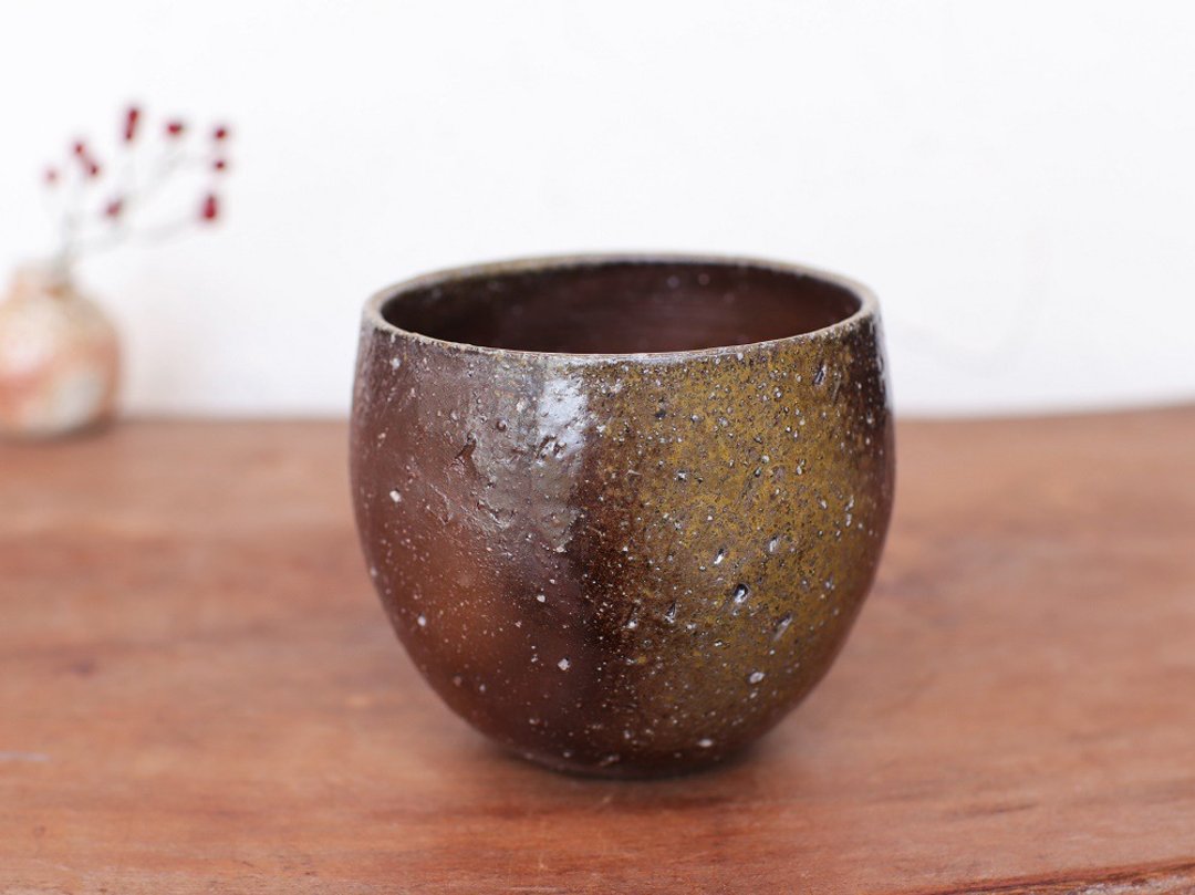Bizen ware free cup (middle) f1-074 - 其他杯子 - 陶 咖啡色