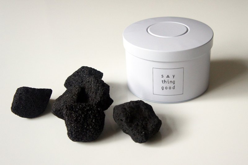 香氛火山石 – 清新白丨居家办公扩香丨3 种香味可选丨柠檬马鞭草 - 香薰/精油/线香 - 石头 白色