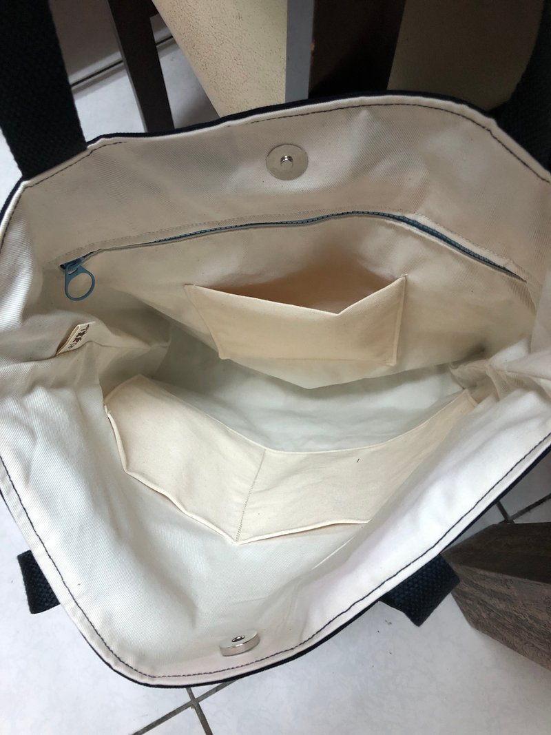 (加购商品) 加拉链内袋   送一个小内袋 - 手提包/手提袋 - 棉．麻 白色