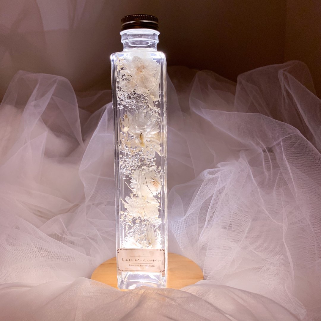 【浮游花灯座】限冰透四角瓶加购  LED底座 小夜灯 - 灯具/灯饰 - 木头 咖啡色