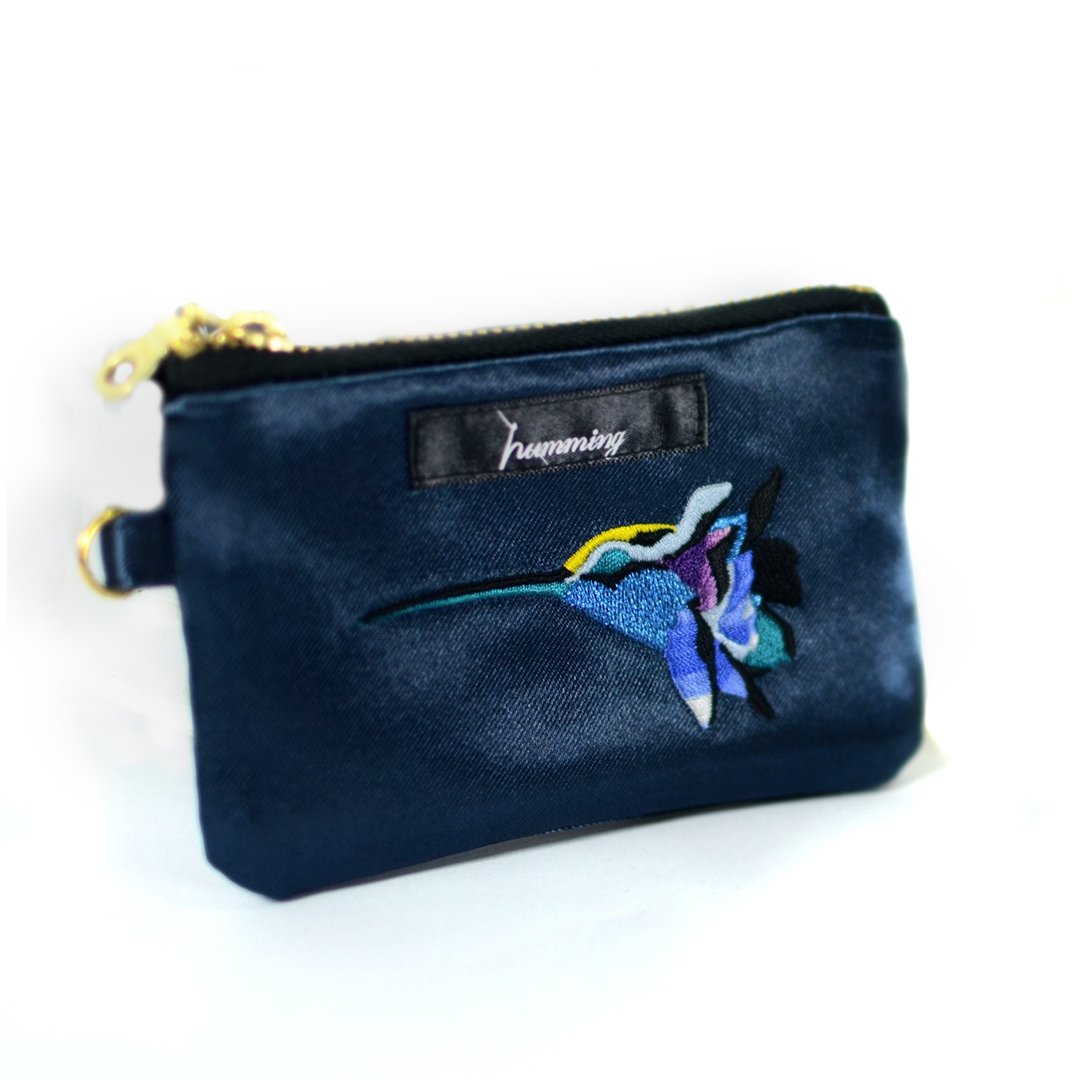 humming 森林女神零钱包Embroidery Purse|蓝宝石 | - 零钱包 - 绣线 蓝色