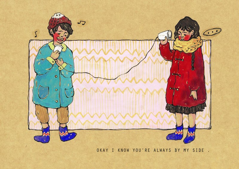 【盲藤手作-有我在】M08 明信片馆内任选三入 - 卡片/明信片 - 纸 卡其色