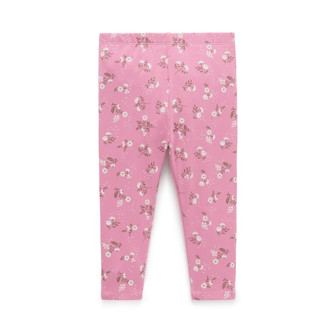 澳洲Purebaby有机棉女童长裤12M~4T 粉红雏菊 - 童装裤 - 棉 
