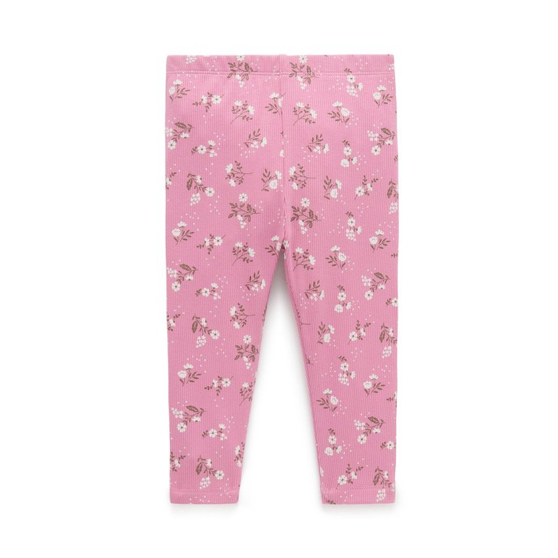 澳洲Purebaby有机棉女童长裤12M~4T 粉红雏菊 - 童装裤 - 棉．麻 