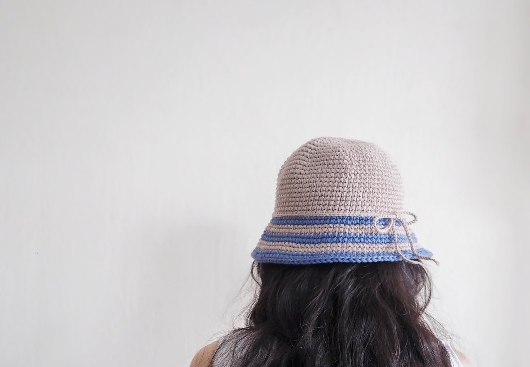 knitted bucket hat - 帽子 - 其他材质 粉红色