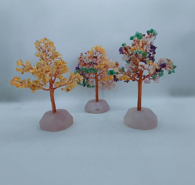 水晶树 赠木制旋转底座 天然水晶创作 招财水晶 - 摆饰 - 其他材质 