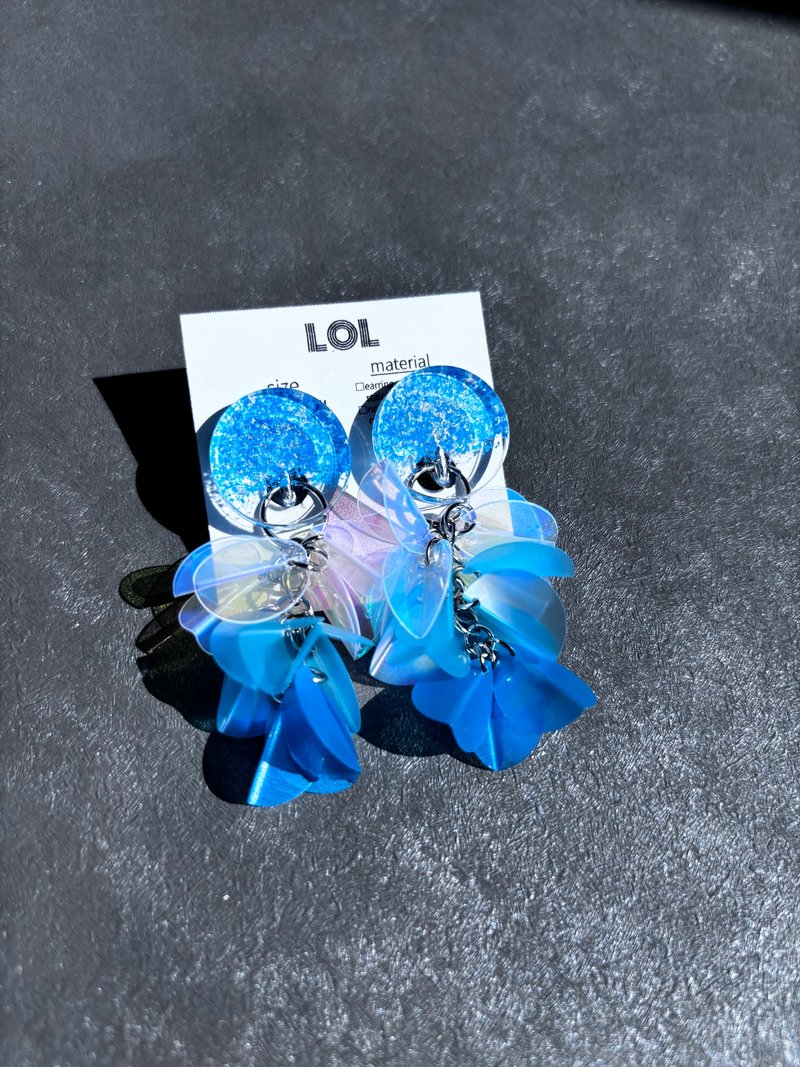 春之风暴 粉色 耳环 / 耳夹 - 耳环/耳夹 - 其他材质 蓝色