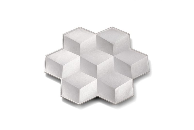 几何雪花盘 - L - 盘子/餐盘/盘架 - 贵金属 银色