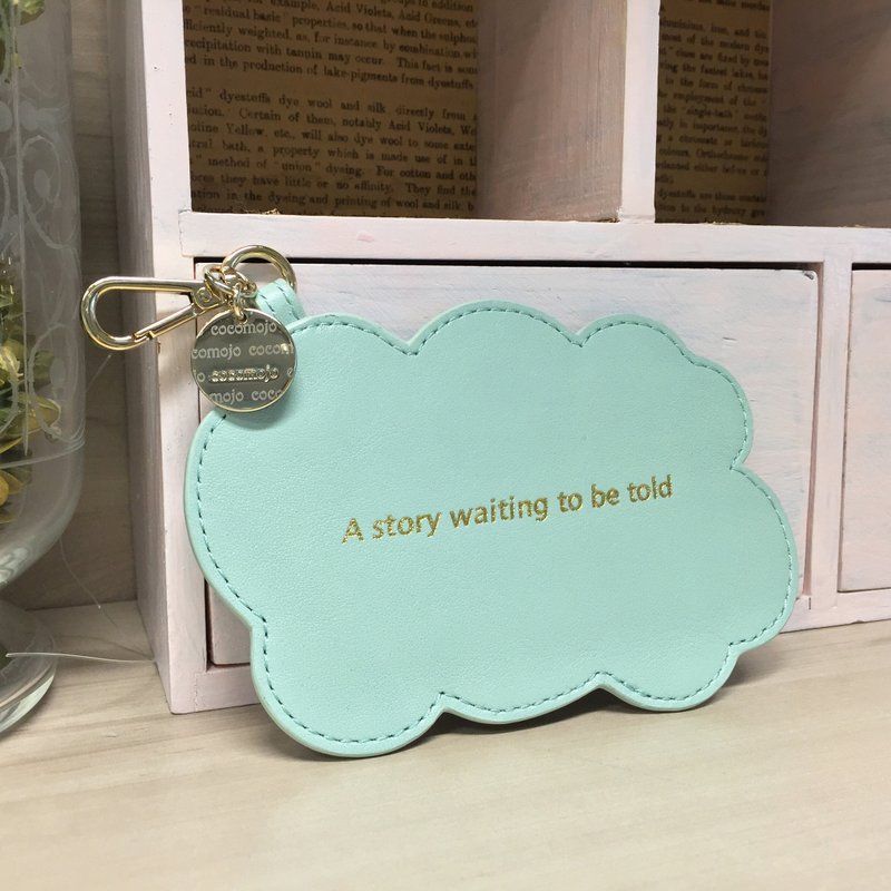 蓝绿色小云皮革行李吊牌/挂牌 Tiffany Blue - 行李吊牌 - 真皮 绿色