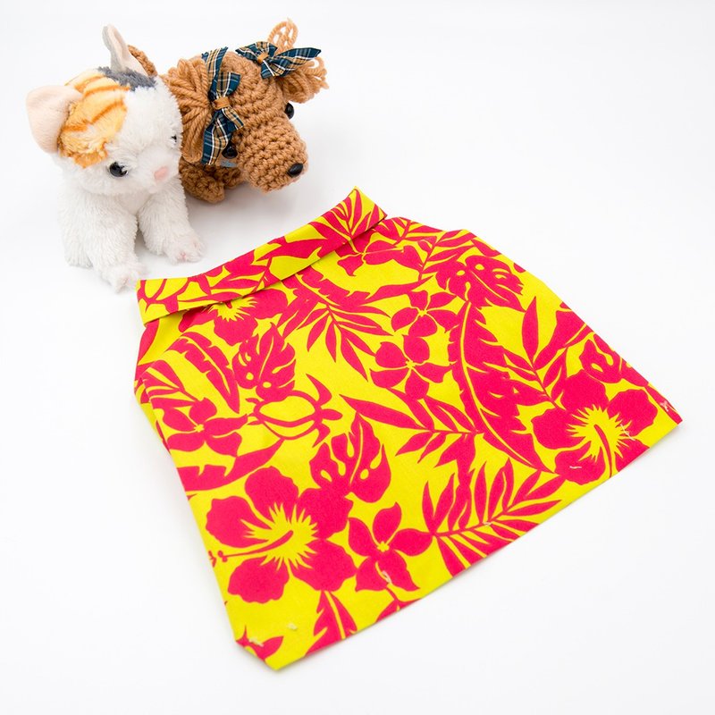 【Momoji】 宠物花衬衫 - Iyasasa - 衣/帽 - 聚酯纤维 黄色