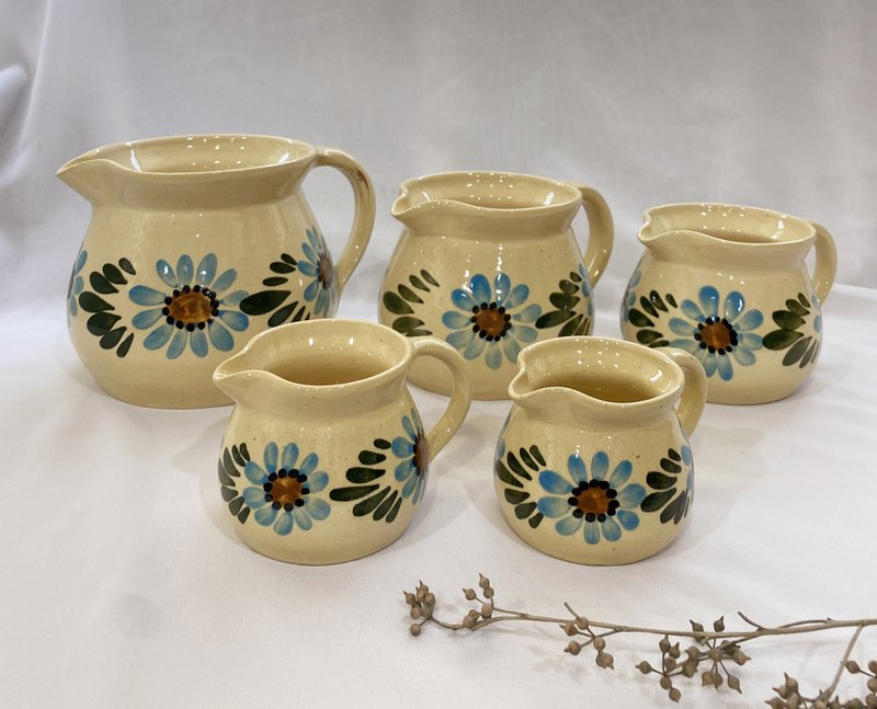 【好日恋物】德国早期复古陶瓷牛奶壶奶罐器储物罐幸福感厨房小物 - 调味罐/酱料瓶 - 陶 多色