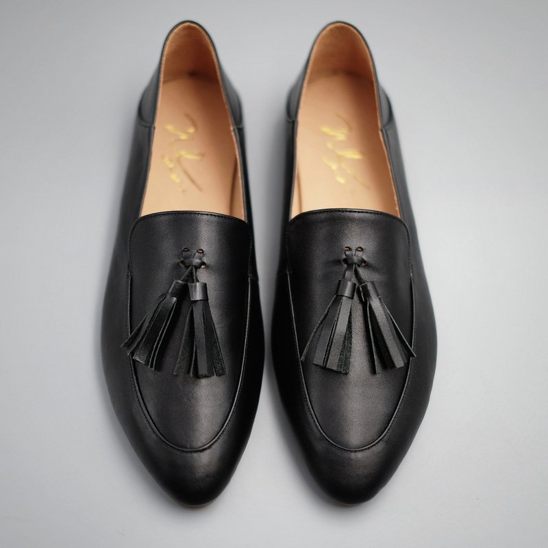 Tassel Loafer Flip 流苏乐福 (Black) | WL - 女款牛津鞋/乐福鞋 - 真皮 黑色
