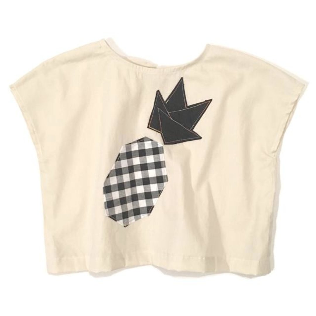 Pineapple box blouse - 其他 - 棉 卡其色