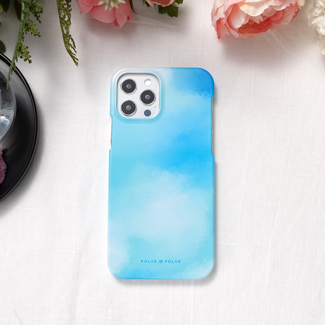 iPhone / Samsung 春之彩云 天蓝 半包硬壳 手机壳【定制】 - 手机壳/手机套 - 塑料 蓝色