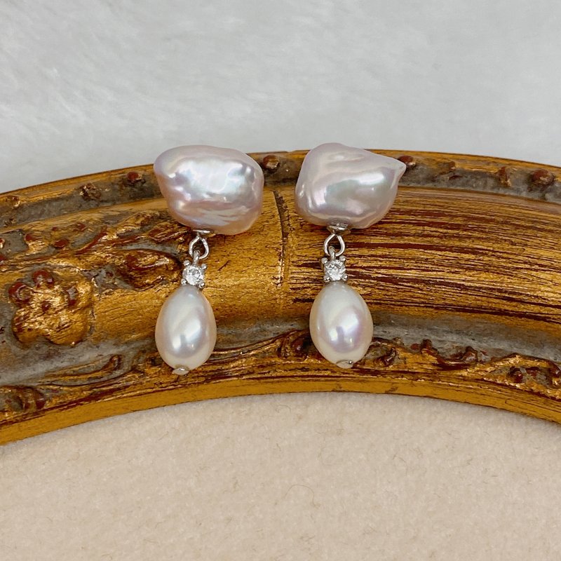 PJ.keshi云朵耳环 - 耳环/耳夹 - 珍珠 