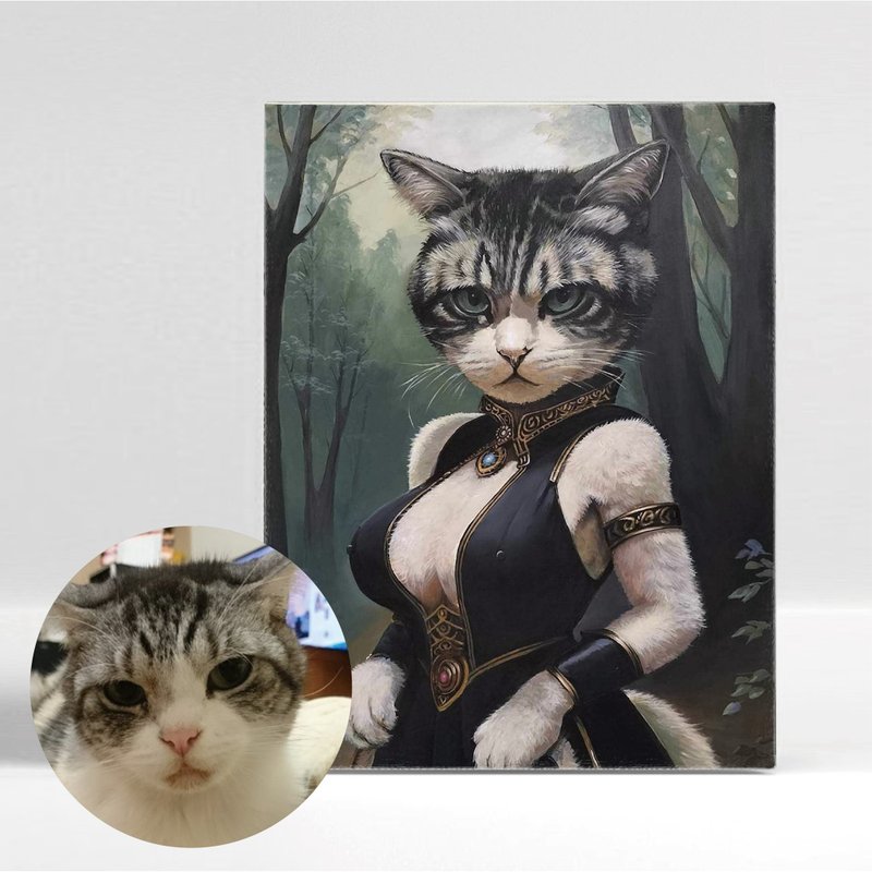 【订制】宠物肖像-中世纪 宠物画 似颜绘 油画 - 订制画像 - 棉．麻 多色