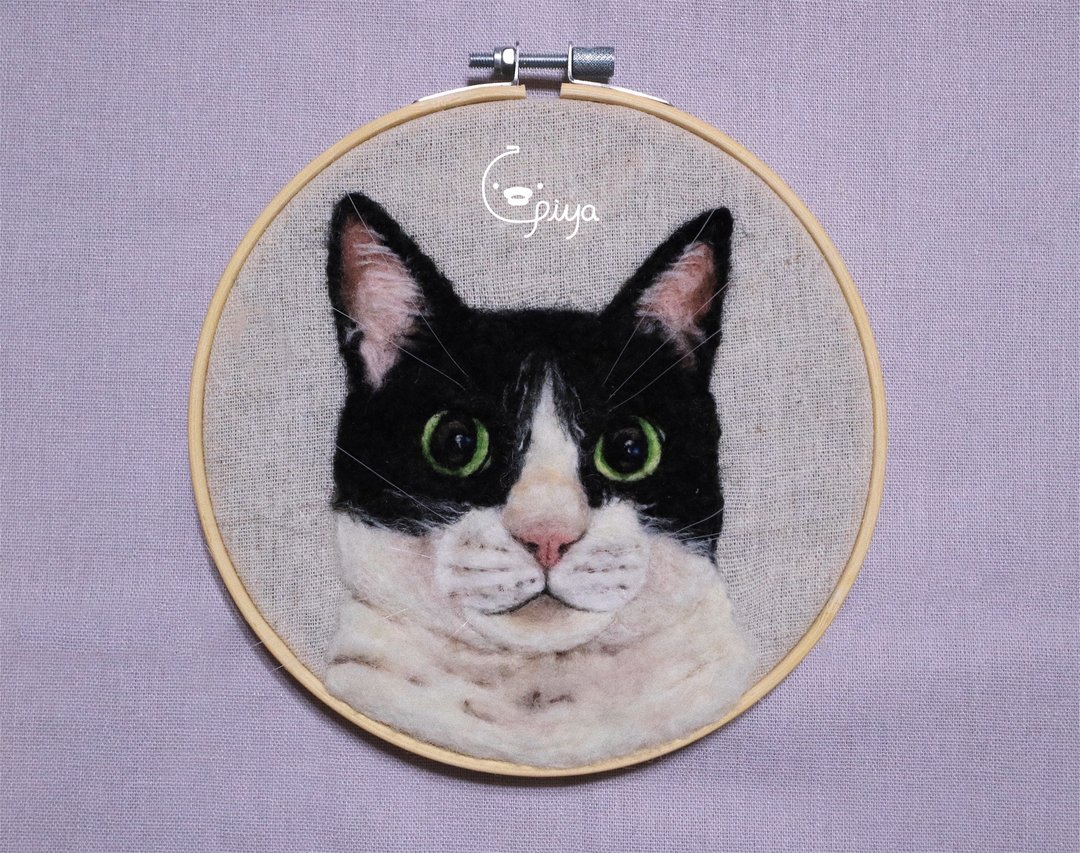 宠物拟真羊毛毡画挂饰-定制化猫咪 - 吊饰 - 羊毛 
