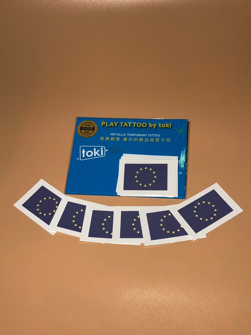 欧洲日 欧洲国旗纹身贴纸 贴脸颊 贴手臂 表达对国家情感的链接 - 贴纸 - 纸 