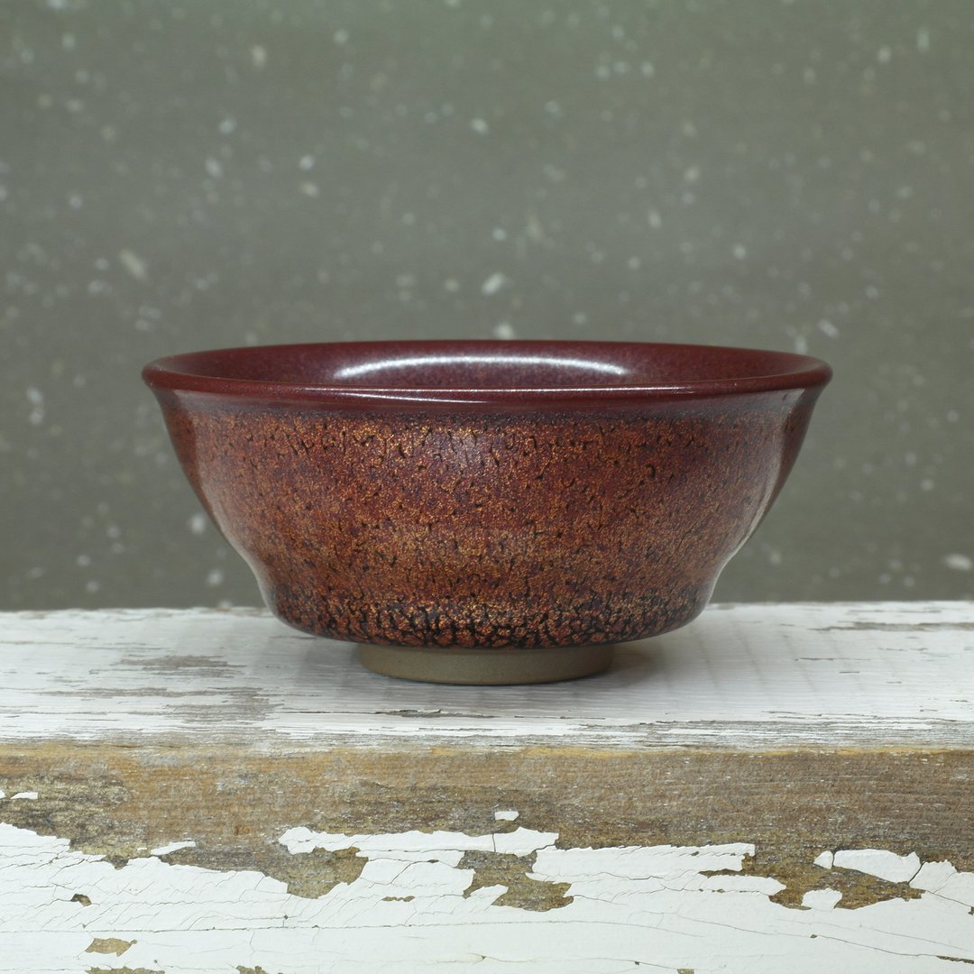 铁釉半圆撇口小盏 品茶杯 手作陶器 茶道具 - 茶具/茶杯 - 陶 