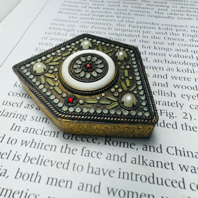 法国古董粉饼盒 - 其他 - 其他金属 