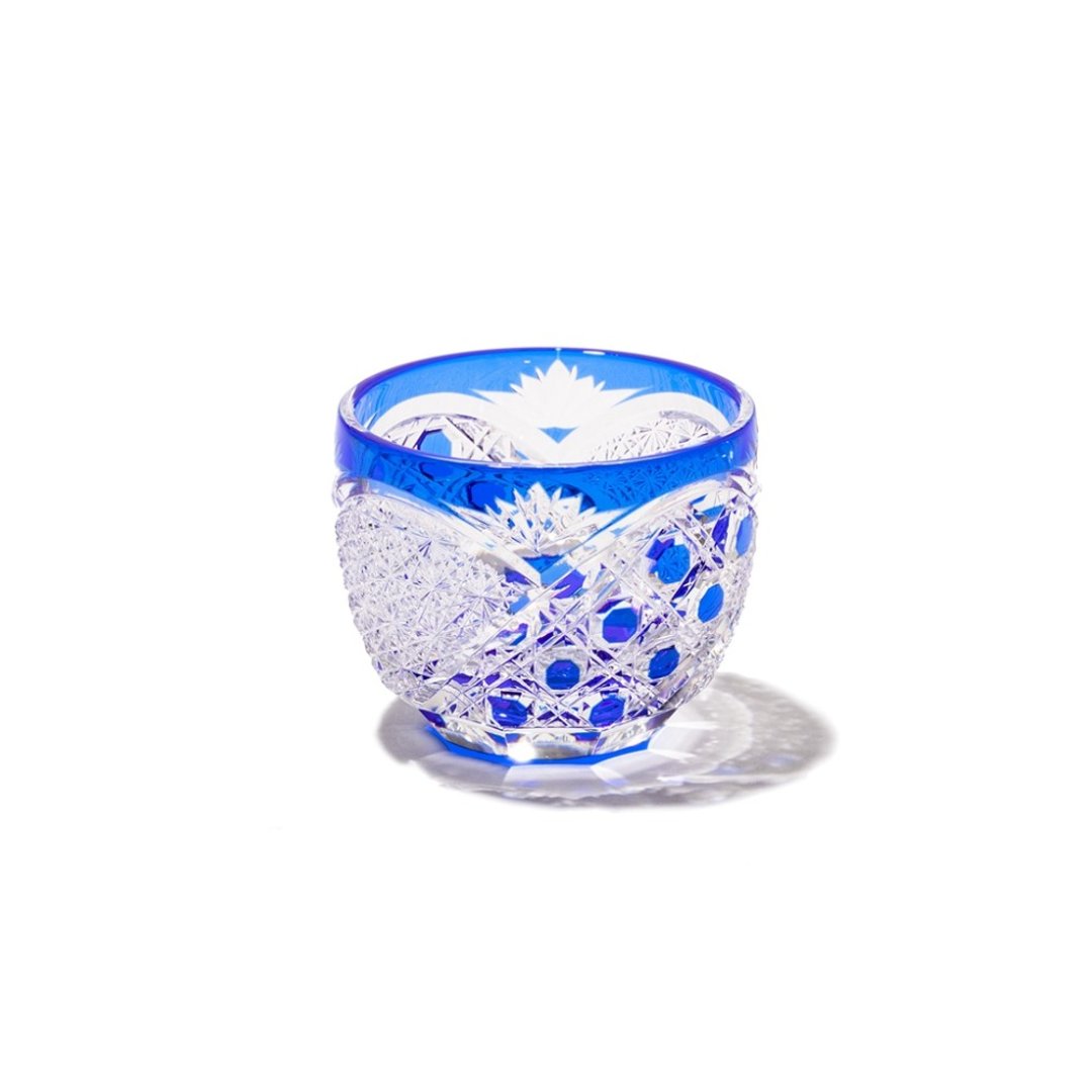江户切子闪光水晶燕子 - 玻璃杯 - 玻璃 白色