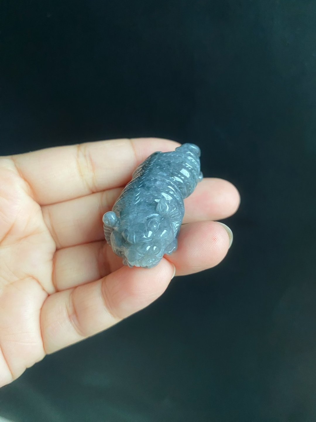 天然缅甸玉翡翠 乌鸡 老虎 聚财招福 小摆件  招财守库 可绑 - 其他 - 玉石 黑色