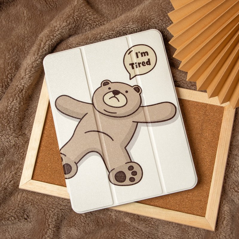 AUG8 STORE 小熊累了 iPad 保护壳 蚕丝平板保护套 - 平板/电脑保护壳 - 塑料 