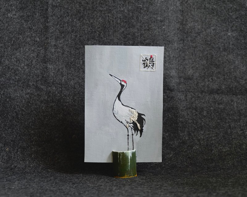 The Minimal Japonisme Series: The Crane - 卡片/明信片 - 纸 灰色