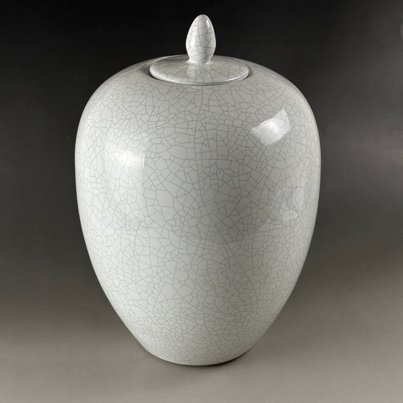 台湾【官窑开片】白茶仓 - 茶具/茶杯 - 其他材质 白色