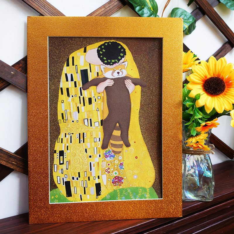 小熊猫博物馆 | 吸 复制原画连裱框 - 海报/装饰画/版画 - 纸 卡其色