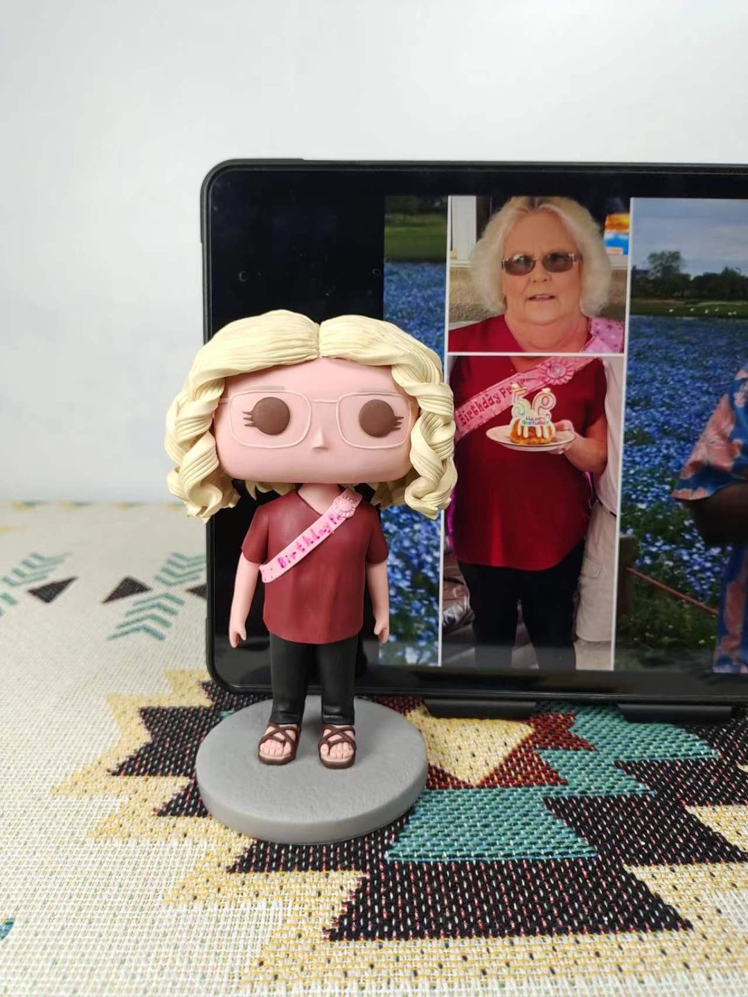 纯手工定制美国Funko Pop 自画肖像公仔娃娃男朋友老公生日礼物 - 玩偶/公仔 - 粘土 多色