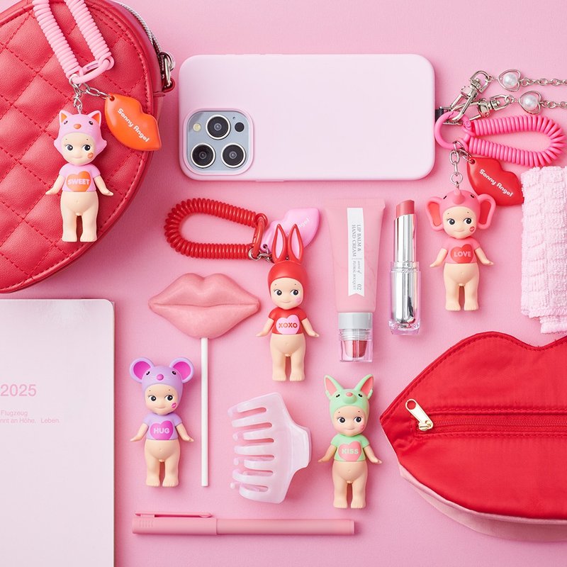 Sonny Angel 缤纷吊饰系列公仔 爱的亲亲 (盒装6入) - 玩偶/公仔 - 塑料 