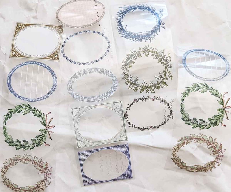 PET胶带#31 装饰边框/ 5厘米 带离型纸+白墨 亮面透明 - 纸胶带 - 塑料 