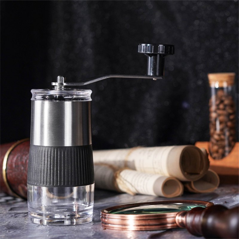 咖啡磨豆器 随身露营手冲咖啡器具 咖啡研磨器 - 咖啡壶/周边 - 其他金属 银色