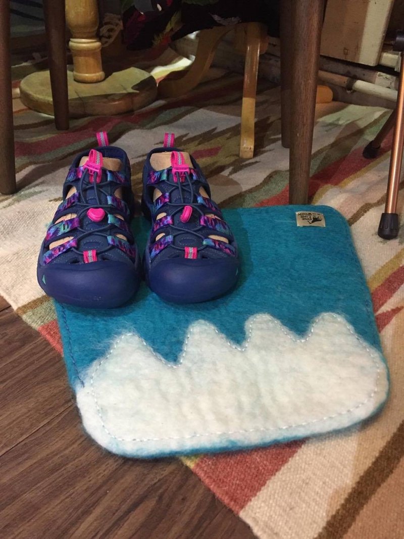 ✾One Line Work 手工制作富士山造型地垫✾ - 摆饰 - 羊毛 多色