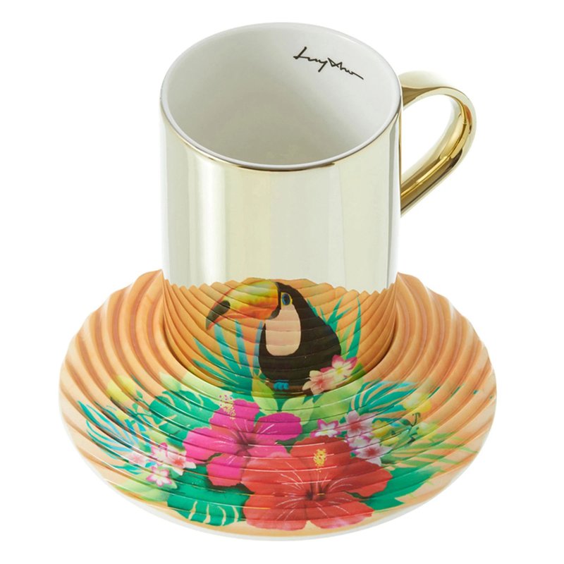 LUYCHO On Flowers系列 镜面倒影杯组_巨嘴鸟 (350ml) - 茶具/茶杯 - 陶 