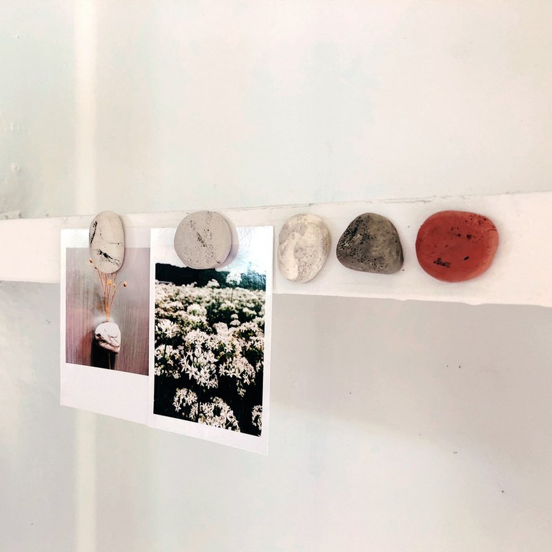 #011不老石│轻量化小石强力磁铁│仿石│独一无二 - 冰箱贴/磁贴 - 粘土 多色