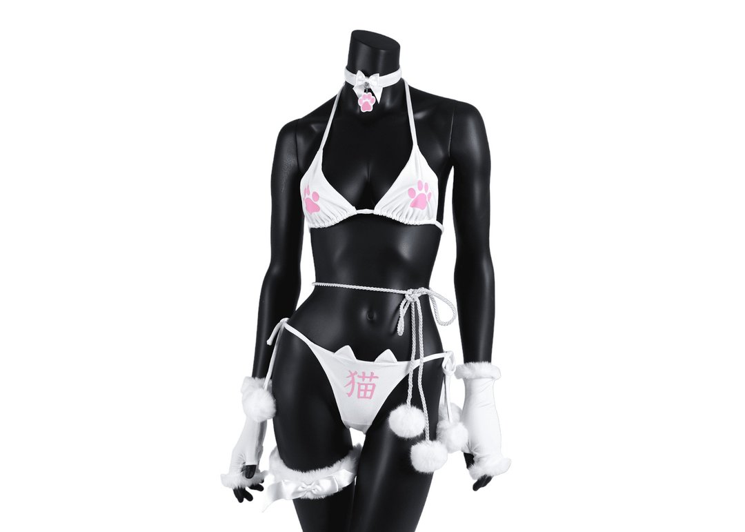 Kitten Bikini 全套组 白色 - 女士内衣裤 - 其他材质 白色