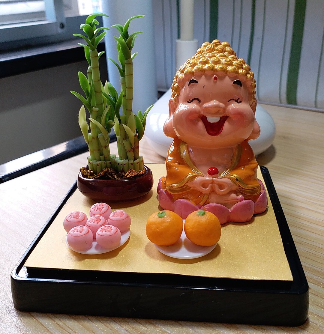 佛祖礼盒 - 手作 - 摆饰 - 粘土 橘色