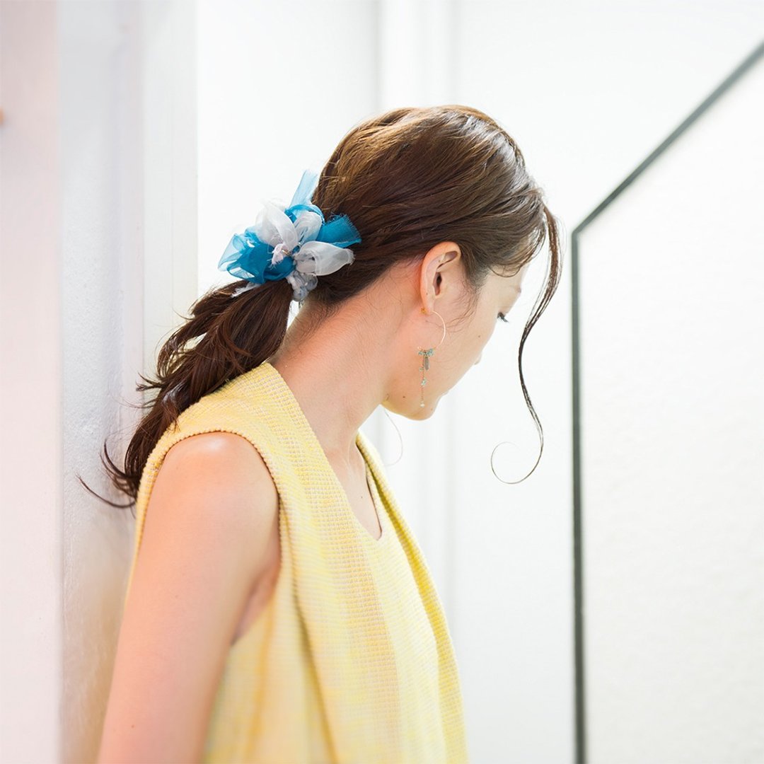 Smoky || Colorful blooming barrette / hair clip - 发饰 - 聚酯纤维 蓝色