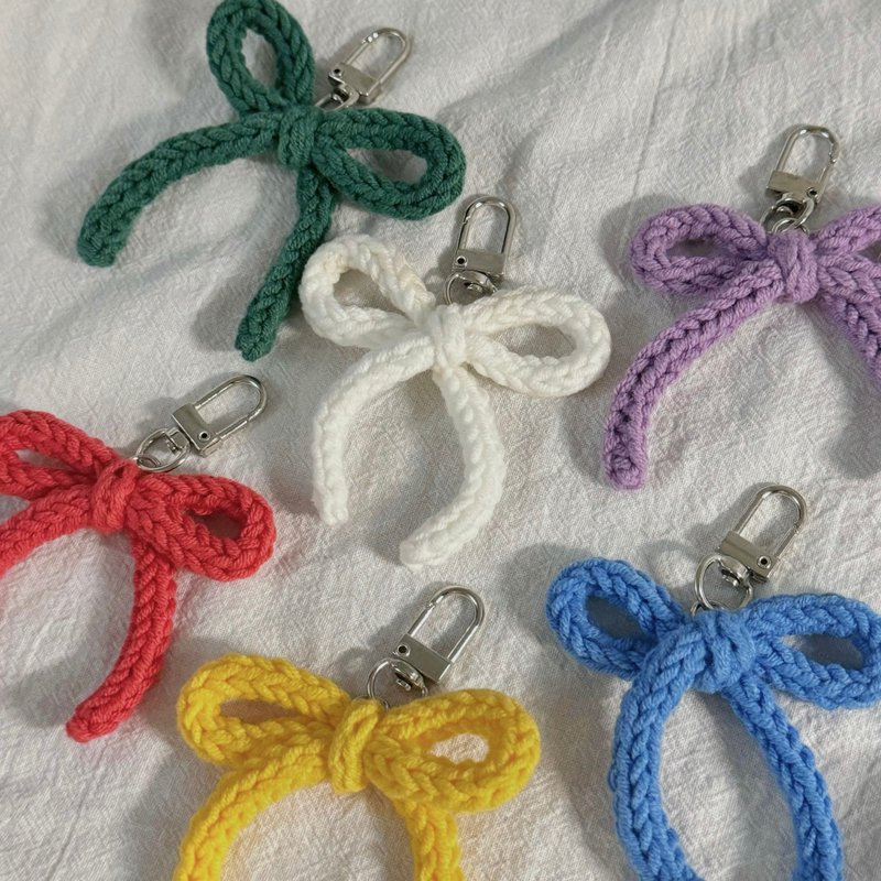 编织蝴蝶结吊饰 钥匙扣 - 吊饰 - 其他材质 多色