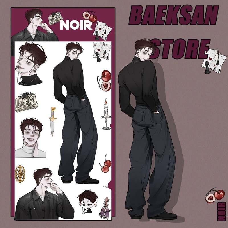 黑白美学贴纸 - 贴纸 - 其他材质 