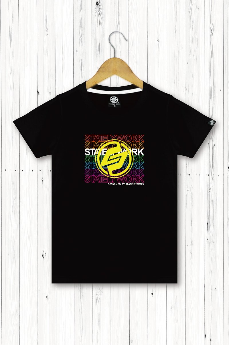 statelywork霓虹LOGO T-女T恤 - 女装上衣 - 棉．麻 白色