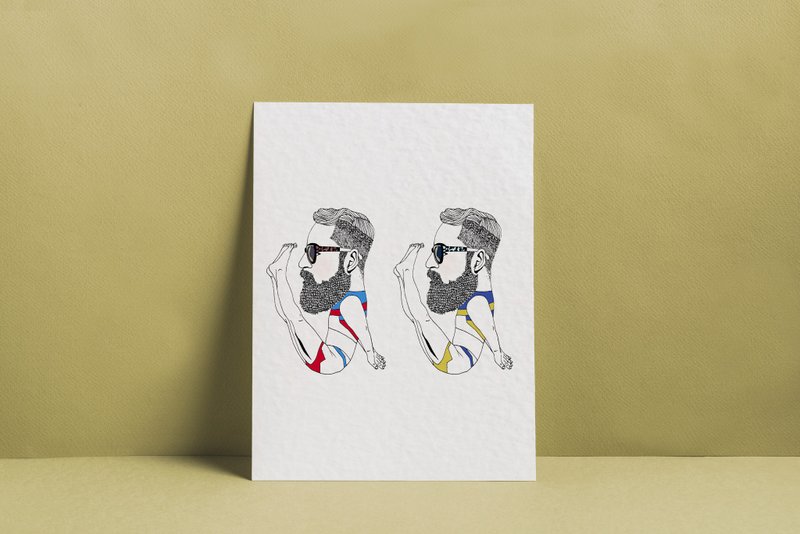 1015 | 迷茫 Confused | 明信片 | 生活 运动 跳水 - 卡片/明信片 - 纸 