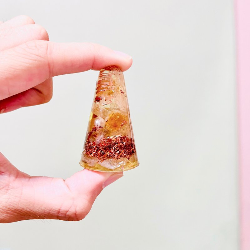 奥刚面部拨筋棒 - 脸部按摩/清洁工具 - 半宝石 黄色